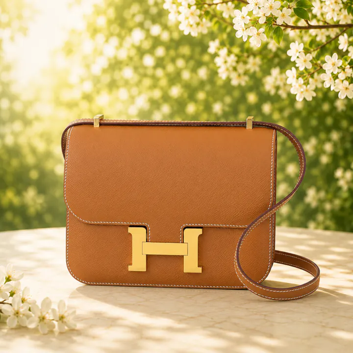 Hermes Epsom Leather Gold Hardware Gold Constance 18